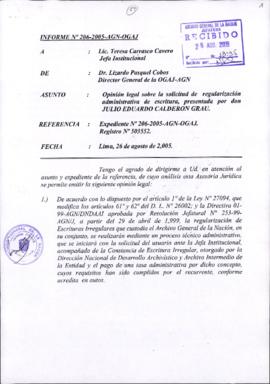 INFORME 206-2005-AGN-OGAJ
