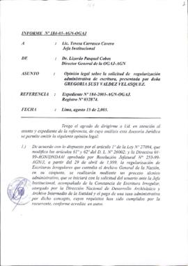 INFORME 184-2003-AGN-OGAJ