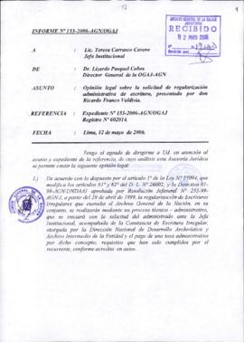 INFORME 153-2006-AGN/OGAJ