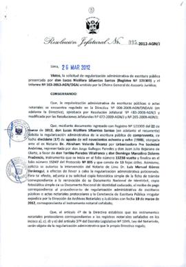 Resolución Jefatural N° 095-2012-AGN/J
