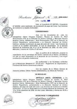 Resolución Jefatural N° 520-2008-AGN/J