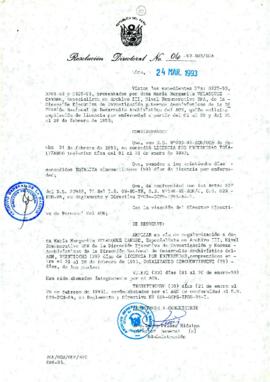 Resolución Directoral N° 006-93-AGN/OGA