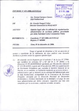 INFORME 423-2006-AGN/OGAJ