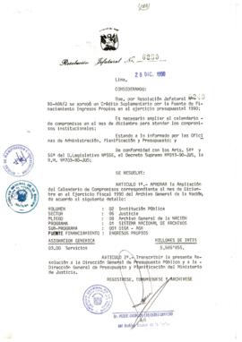 Resolución Jefatural N° 250-1990/AGN/J