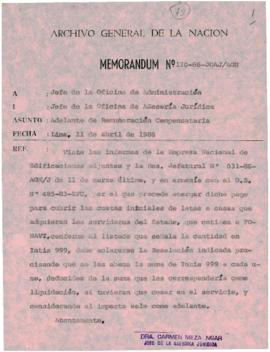 MEMORANDUM 120-86-JOAJ/AGN