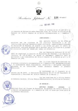 Resolución Jefatural N° 126-1998/AGN/J