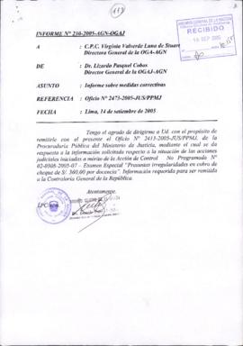 INFORME 230-2005-AGN-OGAJ
