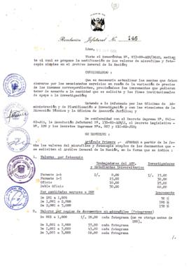 Resolución Jefatural N° 146-1988/AGN/J