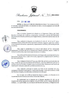 Resolución Jefatural N° 512-2013-AGN/J