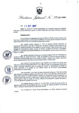 Resolución Jefatural N° 170-2017-AGN/J