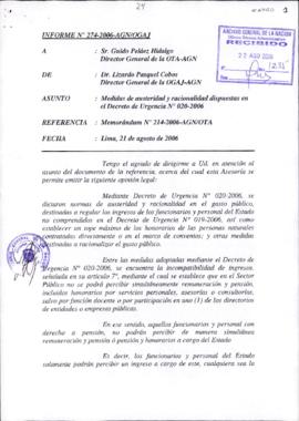 INFORME 274-2006-AGN/OGAJ