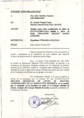 INFORME 038-2001-AGN-OGAJ