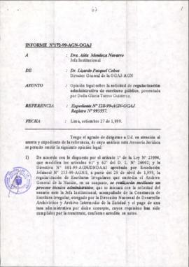 INFORME 172-99-AGN-OGAJ