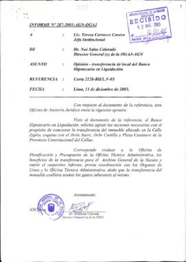 INFORME 287-2003-AGN-OGAJ