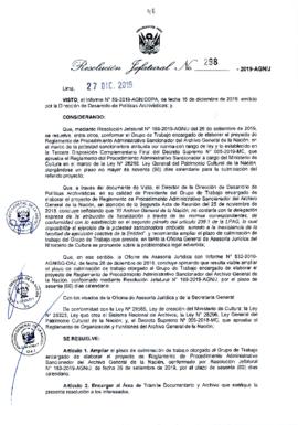Resolución Jefatural N° 298-2019-AGN/J