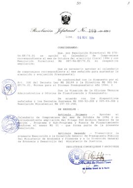 Resolución Jefatural N° 169-1994/AGN/J