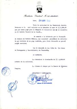 Resolución Directoral N° 027-89-AGN/OA
