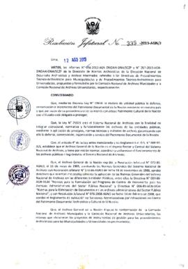 Resolución Jefatural N° 339-2013-AGN/J