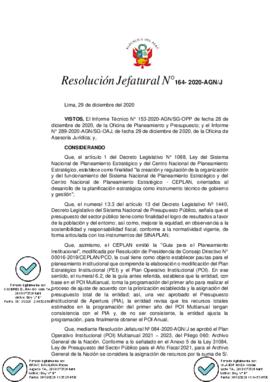 Resolución Jefatural N° 164-2020-AGN/J