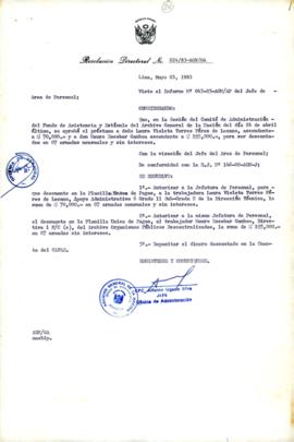 Resolución Directoral N° 024/83-AGN/OA