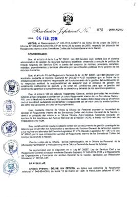 Resolución Jefatural N° 018-2018-AGN/J