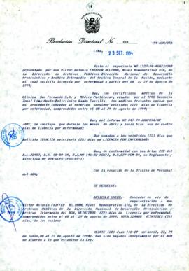 Resolución Directoral N° 011-94-AGN/OTA