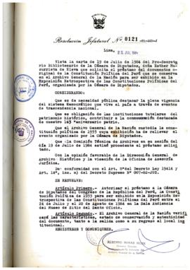 Resolución Jefatural N° 121-1984/AGN/J