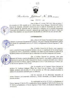 Resolución Jefatural N° 378-1999/AGN/J