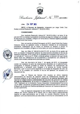 Resolución Jefatural N° 229-2015-AGN/J