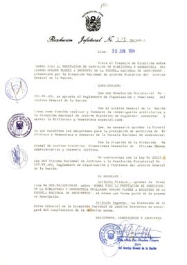 Resolución Jefatural N° 101-1994/AGN/J