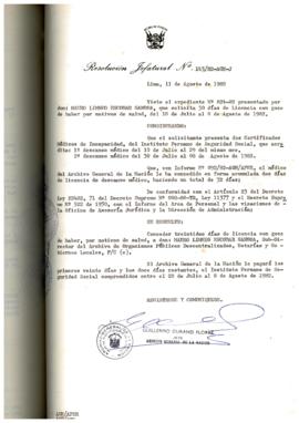 Resolución Jefatural N° 143-1982/AGN/J