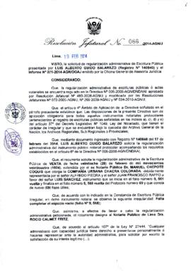 Resolución Jefatural N° 066-2014-AGN/J
