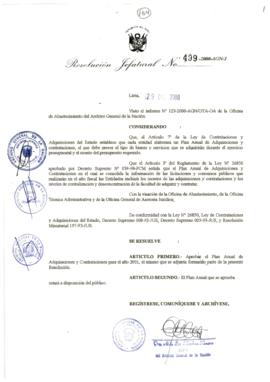 Resolución Jefatural N° 499-2000/AGN/J