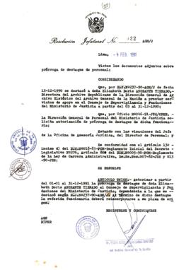 Resolución Jefatural N° 022-1991/AGN/J