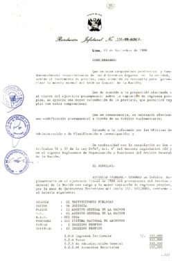 Resolución Jefatural N° 151-1988/AGN/J