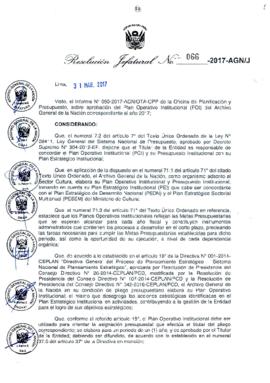 Resolución Jefatural N° 066-2017-AGN/J