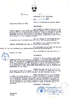 Resolución Directoral N° 050-89-AGN/OA