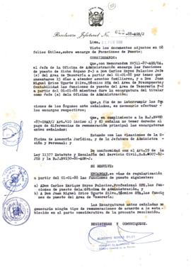 Resolución Jefatural N° 022-1988/AGN/J