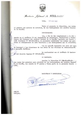 Resolución Jefatural N° 211-1982/AGN/J