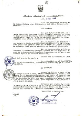 Resolución Directoral N° 116-85-AGN/OA