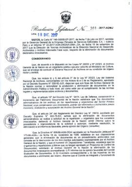 Resolución Jefatural N° 201-2017-AGN/J
