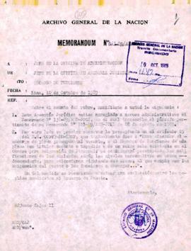 MEMORANDUM 052-89-AGN/OAJ