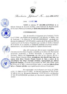 Resolución Jefatural N° 349-2006-AGN/J