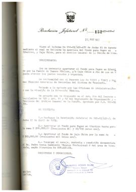 Resolución Jefatural N° 152-1982/AGN/J
