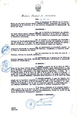 Resolución Directoral N° 043/83-AGN/OA