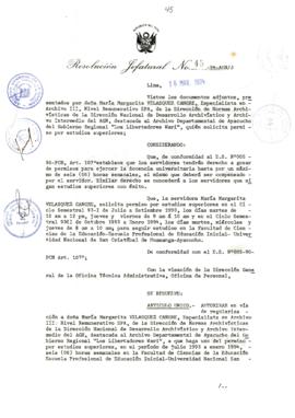Resolución Jefatural N° 045-1994/AGN/J