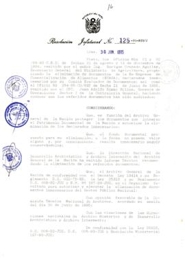 Resolución Jefatural N° 125-1995/AGN/J