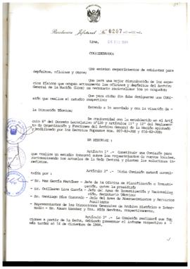 Resolución Jefatural N° 207-1984/AGN/J