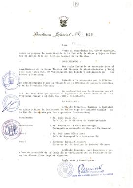 Resolución Jefatural N° 019-1989/AGN/J