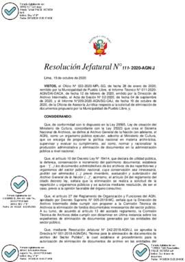 Resolución Jefatural N° 111-2020-AGN/J